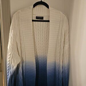 Blue & White Ombre Cardigan